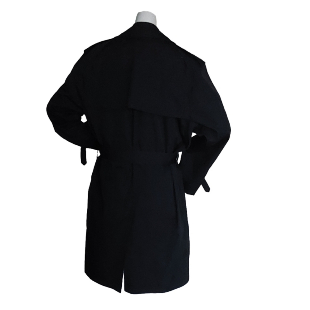 LONDON FOG NAVY BLUE SINGLE BREASTED BELTED‎ TRENCH COAT SIZE 42 REGULAR - Picture 10 of 11